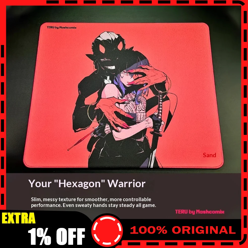 

Коврик для мыши D-GLOW Blade TERU, коврик для мыши для FPS, обеспечивающий плавность и контроль, изящная ткань, устойчивая к поту, для APEX Valorant, аксессуары для ПК