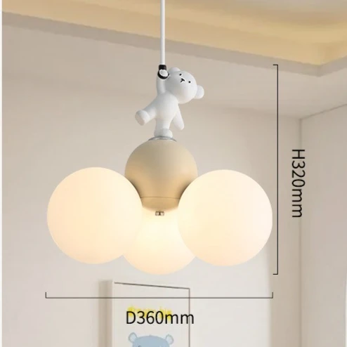 

Cream Style Cartoon Pendant Light, Modern and Simple Lighting Fixtures for Dining Room Living Room Bedroom