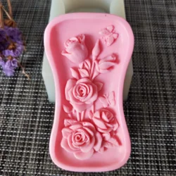 HC0124 PRZY Flower Soap Mold Silicone Rose Butterfly Moulds Gypsum Chocolate Candle Candy Mold Clay Resin Rubber Eco-friendly