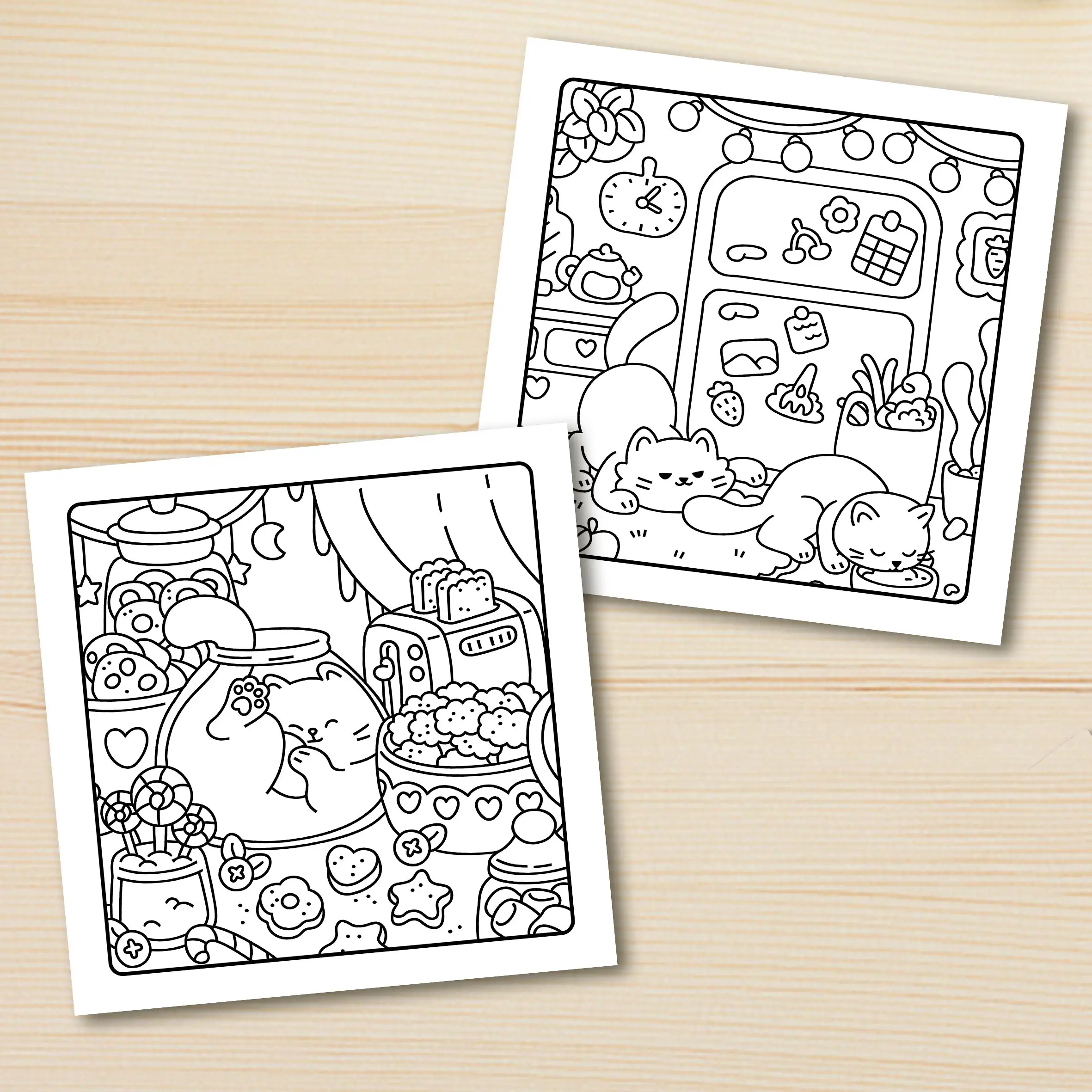 CAT LIFE Bold-easy Patterns Coloring Book for Adults Cute Drawing Book Perfect Gift for Party and Birthday