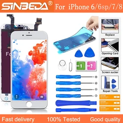 Nuovo LCD testato per uso domestico per iphone 6 6SP 7 8 Display LCD 3D Touch Digitizer Assembly per iPhone 6S 7 8 Plus LCD Pantalla retac