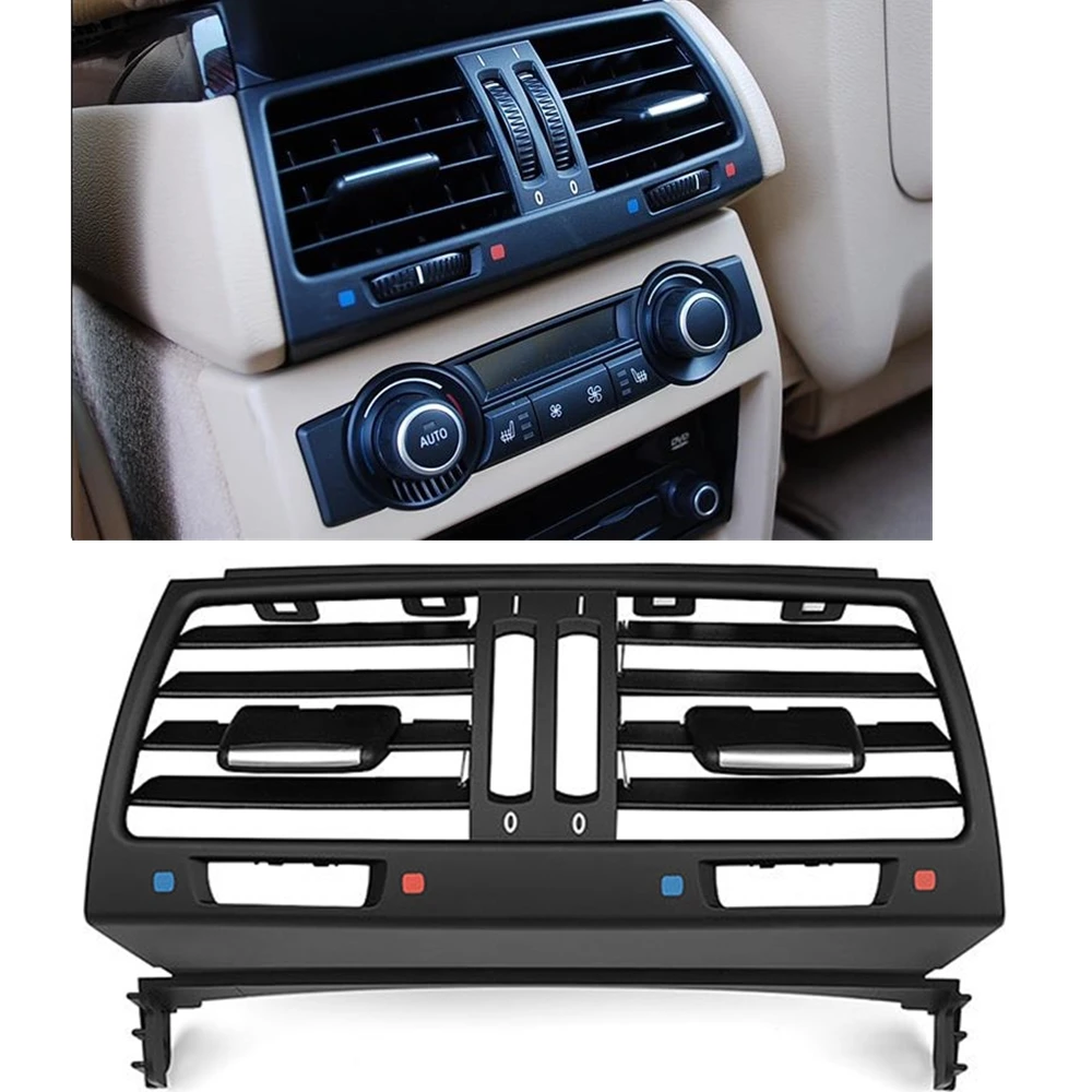 

Rear Row A/C Air Outlet Vent Trim For BMW X5 E70 X6 E71 E72 2007-2013 Center Console Dashboard Conditioning Cover Frame Grill