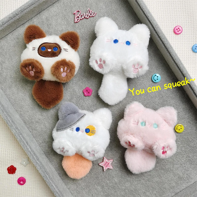 Kawaii Soft Stuffed Animal Little Cat Keychain Plush Bag Car Pendant Keychain DIY Trinket Kids Stuffed Animal Toys