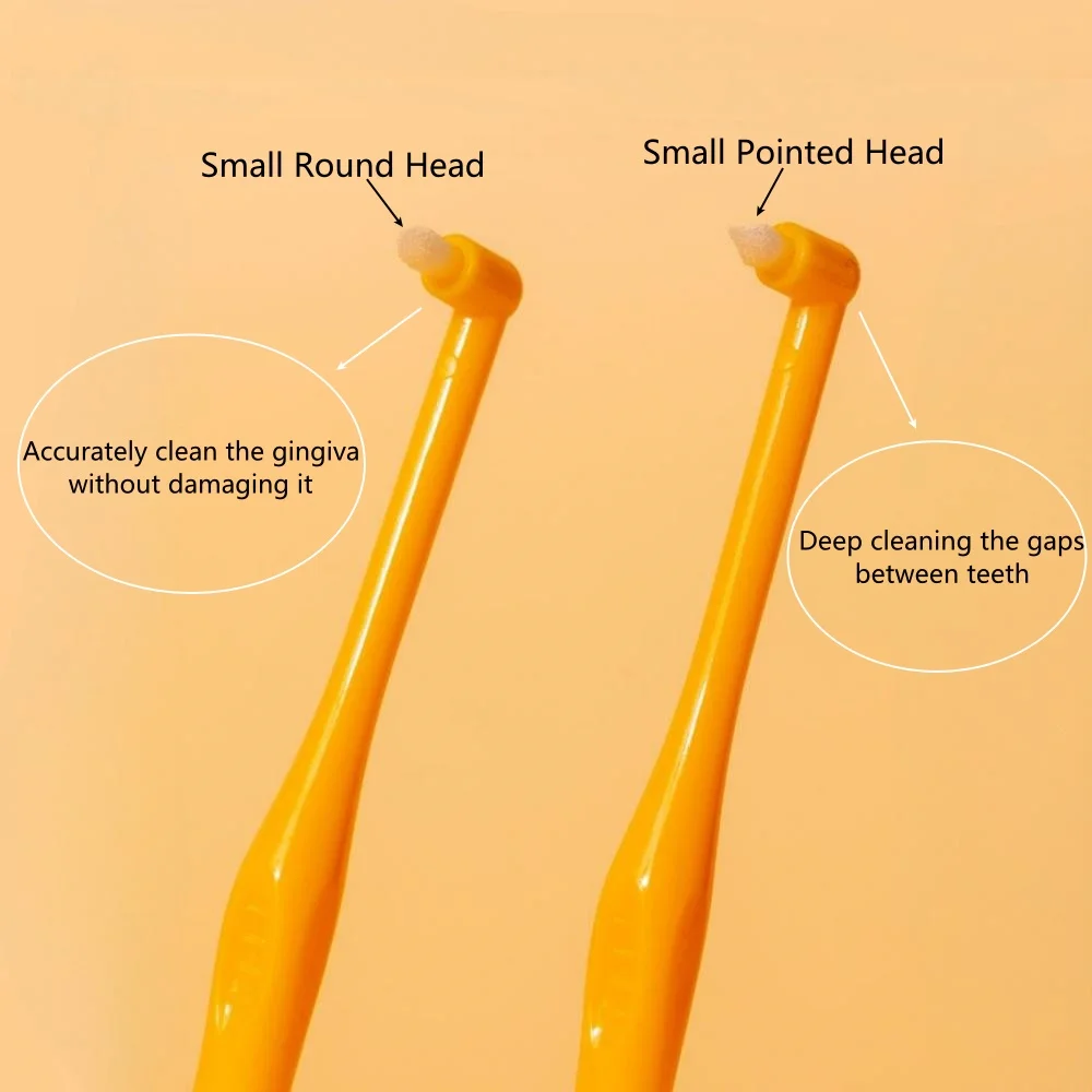 4Colors  Round&Pointed Tip Teeth Cleaning Toothbrush Interdental Brush Adult Oral Care Tools Deep Oral Cleaning