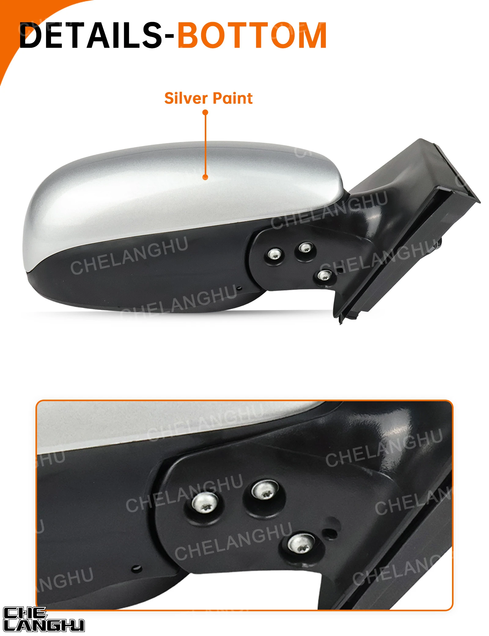 For Toyota Corolla 2009 2010 2011 2012 2013 Car accessories Right Side 3 Pin Silver Painted Power Adjust Mirror Assembly 3