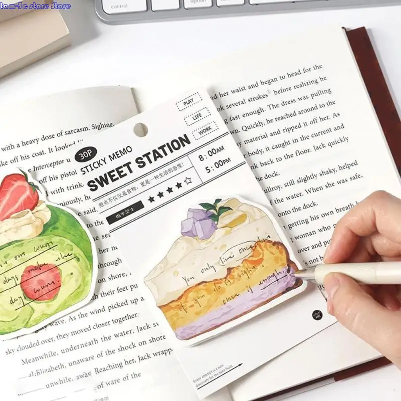 D0UA Dessert Cake Memos Pad Lovely Stickier Note Simple Note Pads Sweet Station Series Stickier Note School Office Supplies