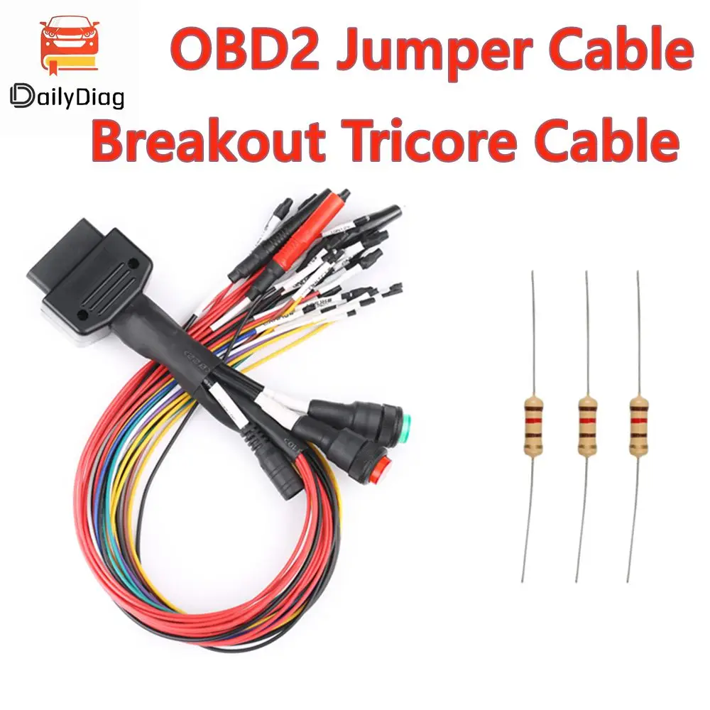 

Newest Breakout Tricore Cable GODIAG Full Protocol OBD2 Jumper Cable for MPPS Kess V2 Fgtech Byshut DisProg Bench Work