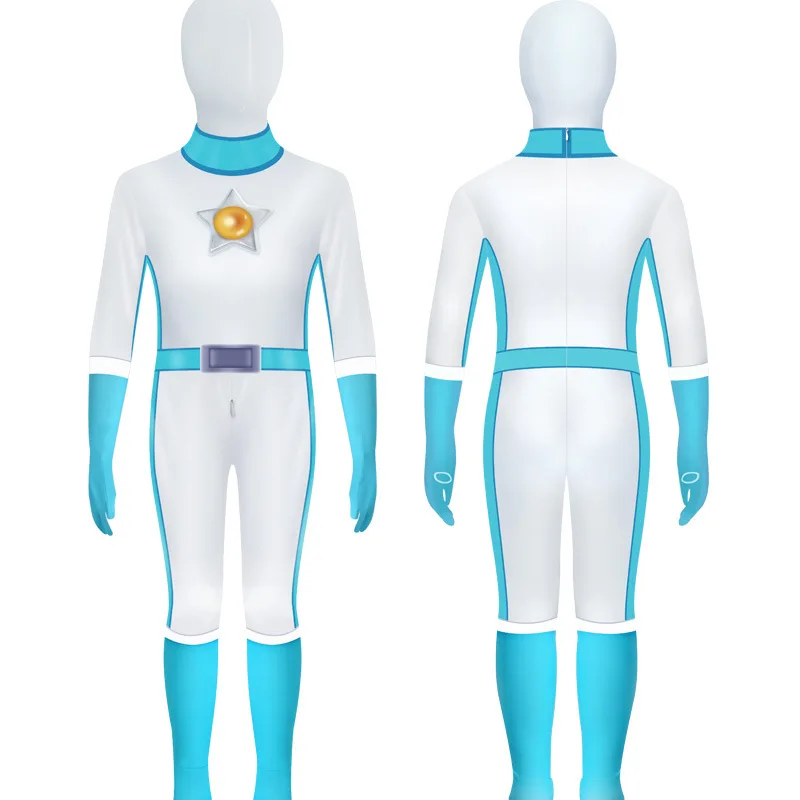 Costume de cosplay de princesse pêche pour adultes et enfants, combinaison en polyester, costume de batterie Zentai, costume de fête d'Halloween, combinaison de film