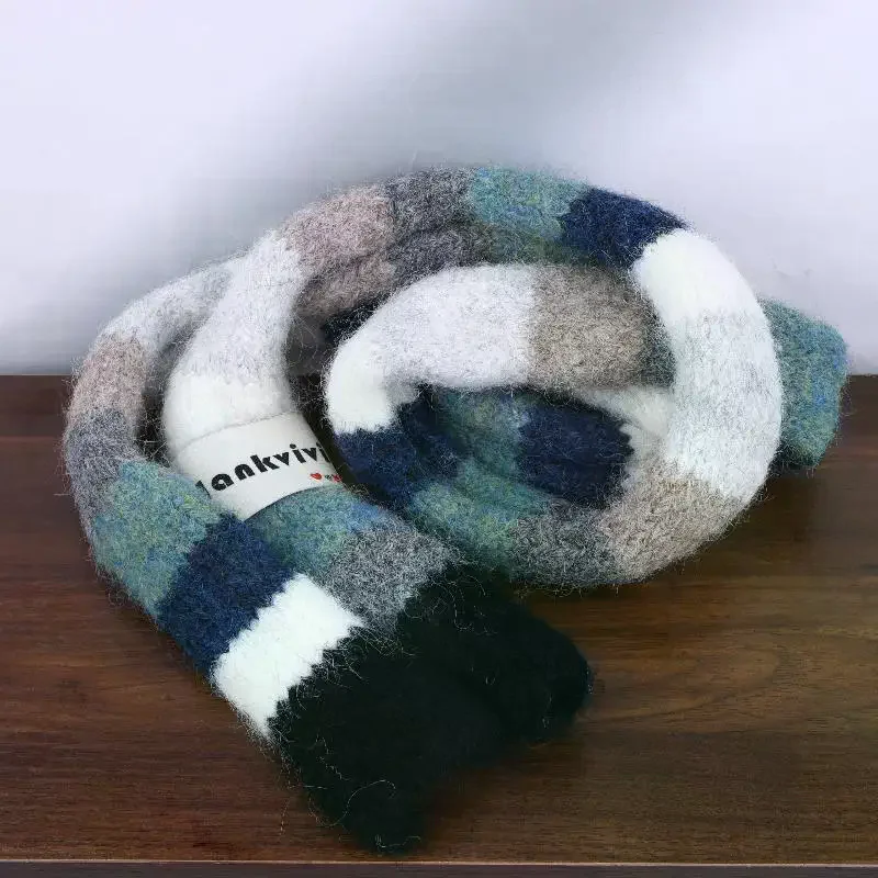 المرأة رقيقة ضيقة طويلة ملونة مخطط وشاح الخريف والشتاء تصميم جديد فتاة الساخنة كل مباراة وشاح الزخرفية