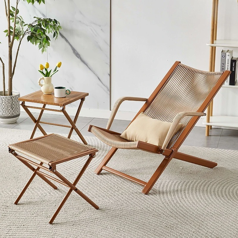 Square table coffee table recliner table and chairs outdoor courtyard leisure backrest set