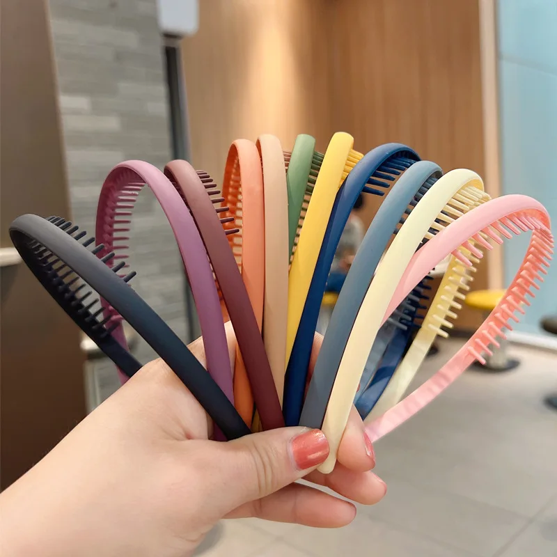 

Korean Frosted Colourful Hair Bands Women's Face Wash Special Non-slip Hair Bundle Simple Home Daily Hair Accessories