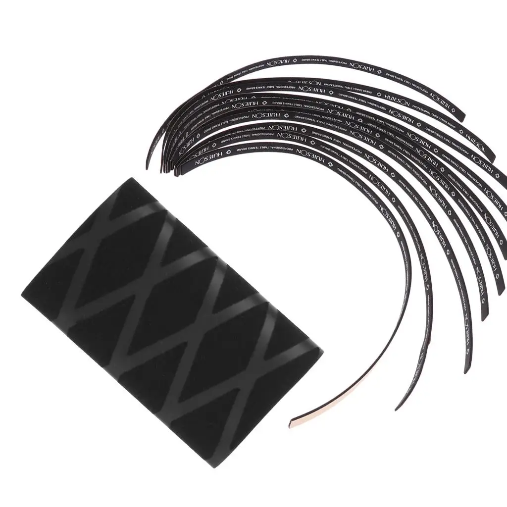 Ping Pong Paddle Grip Rubber Heat Shrink Wrap Table Tennis Racket Handle Tape with Edge Tape Set for Table Tennis Practice