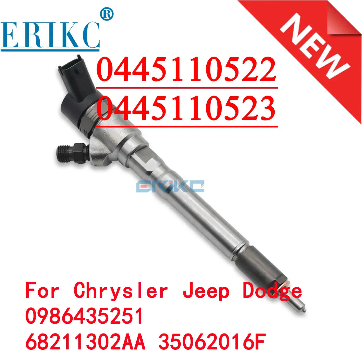 

0445110523 Diesel Fuel Injector 0445110522 0986435251 Common Rail Inyector Nozzle 68211302AA 35062016F for Chrysler Jeep Dodge