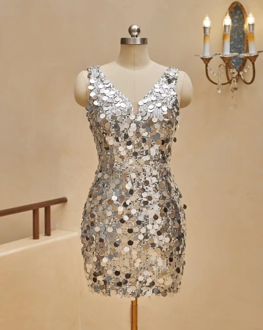 

Sequin Homecoming Dress for Teens Sparkly Short Prom Dress Bodycon Cocktail Mini Dress