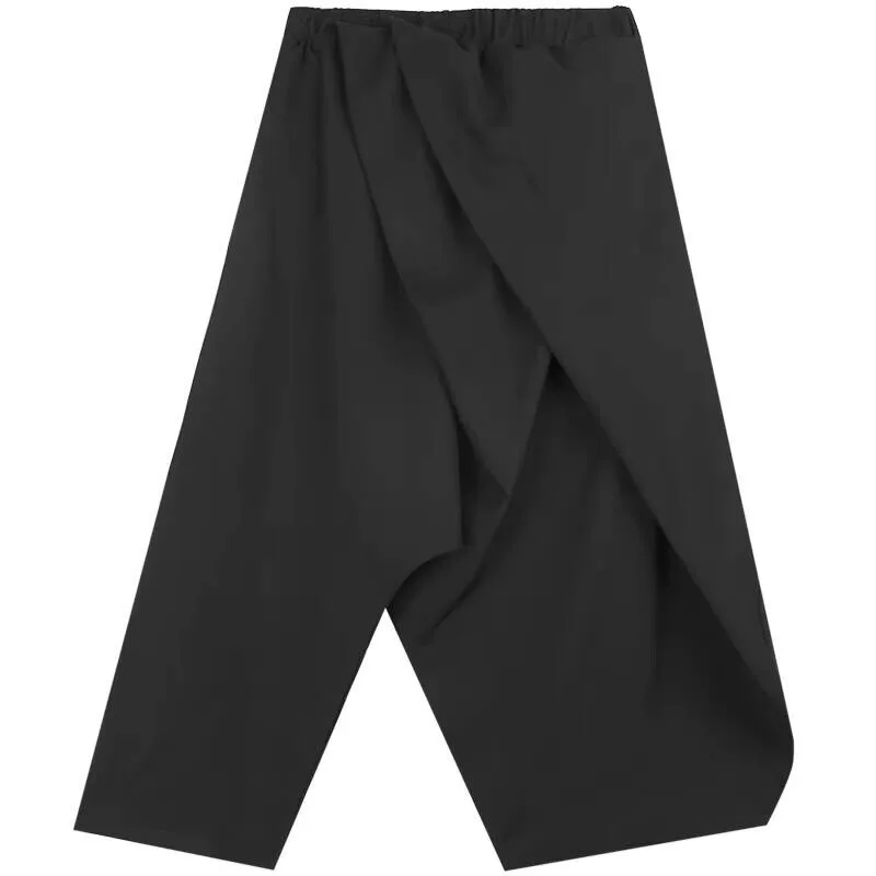 

Складные нерегулярные мужские весенне-осенние повседневные брюки-шаровары мужские восемь брюк молодый парикмахер Yamamoto Wind