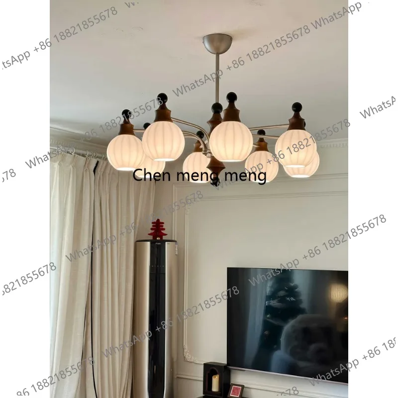 

Люстра для гостиной в средневековом стиле, основная лампа для зала, винтажная бамбуковая люстра для ресторана, кабинета, спальни.