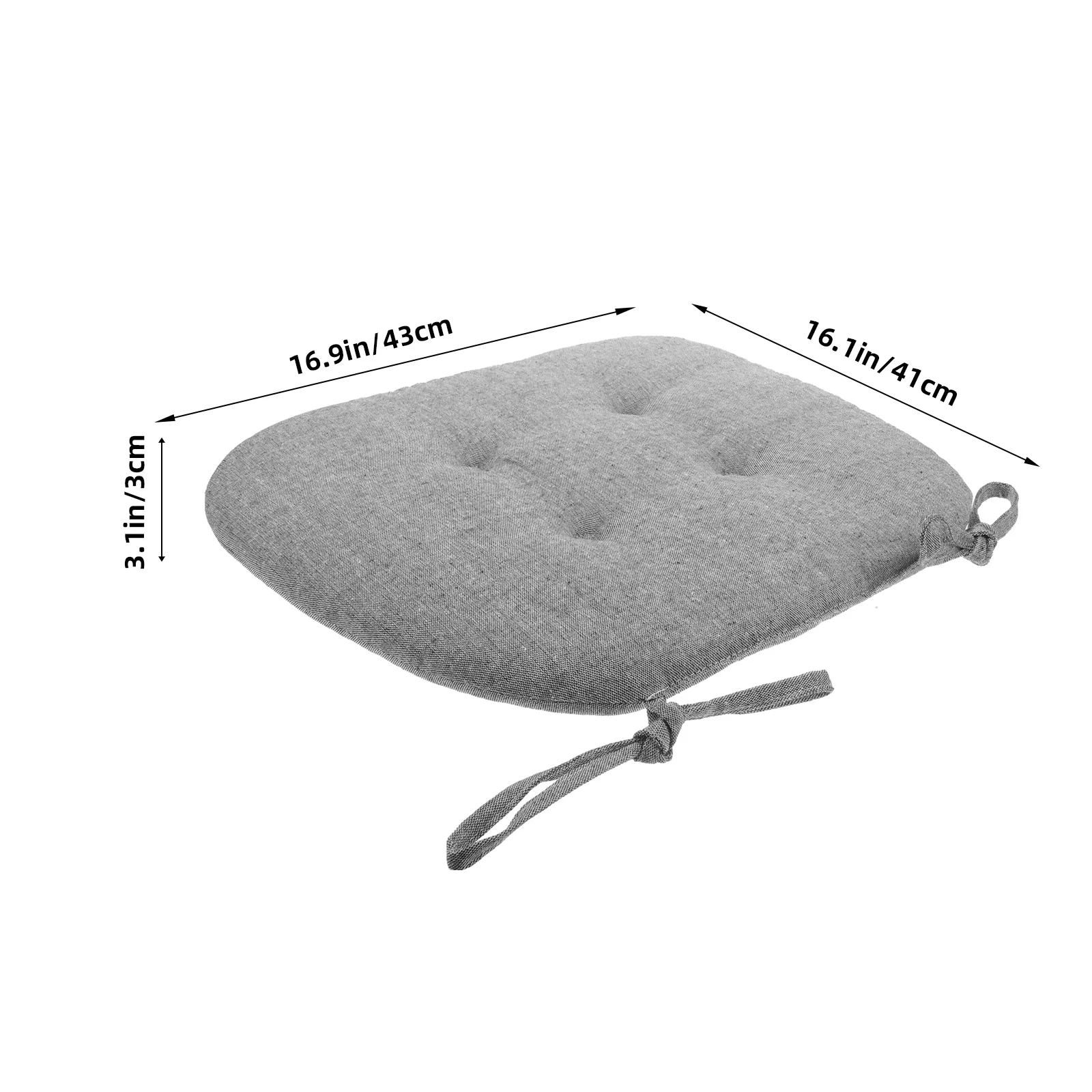 وسادة كرسي سميكة من القطن والكتان، وسادة مقعد مريحة لكرسي تناول الطعام في المكتب والحديقة، وسادة خارجية متعددة الأغراض مع