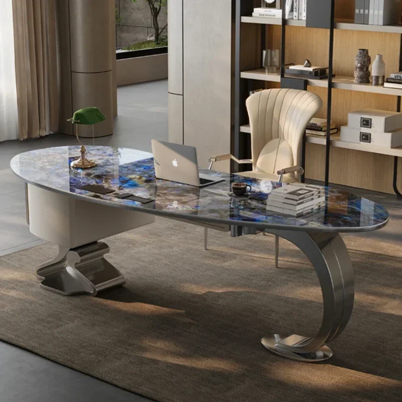 European Luxury Small-sized Office Desk Classics Light Luxury Modern Study Desk Writing Italian Luxury Ufficio Trendy Furniture