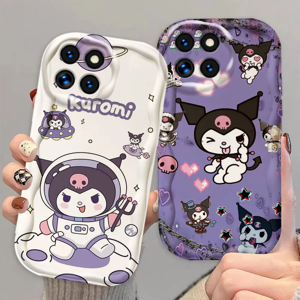 Cartoon K-Kawaii K-Kouromi Cream White Curve Mobile Phone Case Cover For REDMI NOTE 13 12 12S 11 11T 11S 8 PRO PLUS 5G