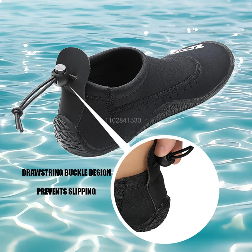 Botas de buceo cortas de 3MM, botas de buceo de neopreno, botas de traje de neopreno para hombres y mujeres, snorkel, buceo, zapatos descalzos, accesorios de playa