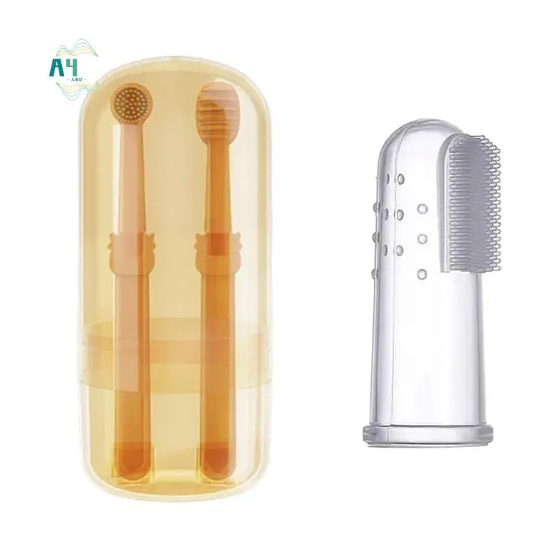 

A40Z-Soft Silicone Pet Dog Finger Toothbrush Pet Teeth Oral Cleaning Brush Pet Bad Breath Tartar Teeth Care Tool