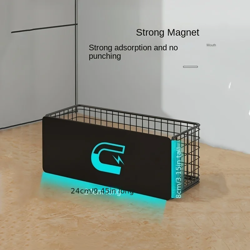 1PC Magnetic Side Storage Rack, No Drill Installation Spice Shelf for Refrigerator & Washing Machine