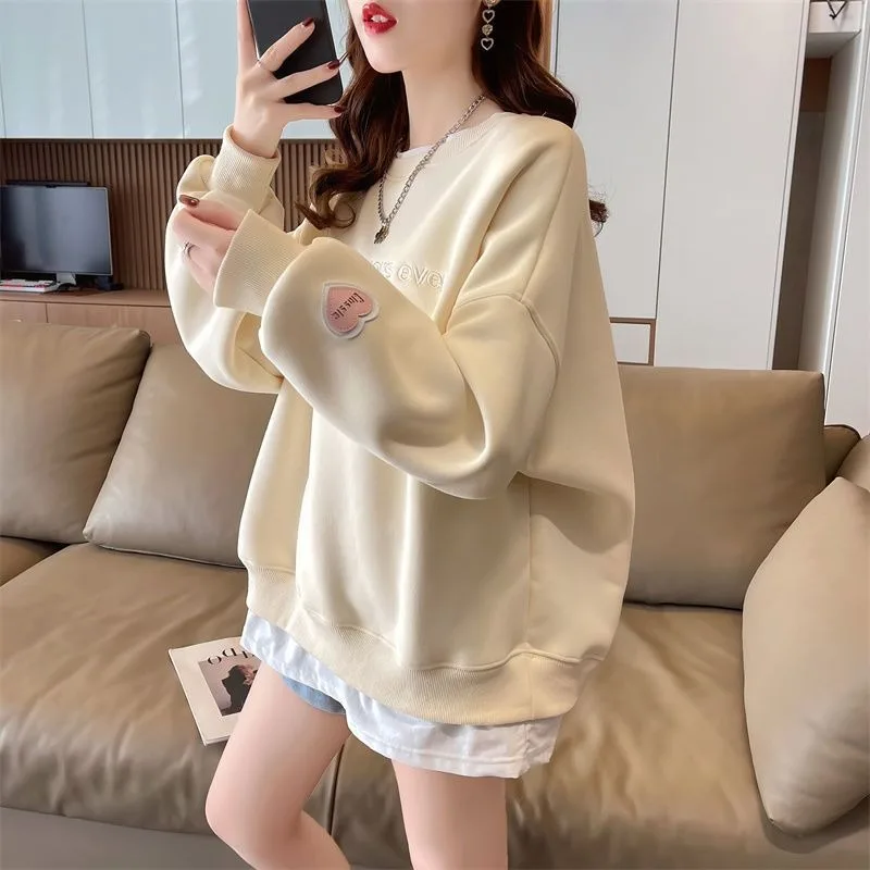 Damessweatshirts Ronde hals Lange mouw Sport Koreaans Street chic Y2k Kleding Essentieel Emo Vrouwelijke trui Top Nep tweedelig