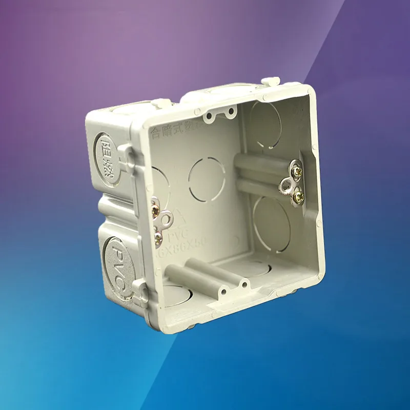 86 Type Wall Switch Socket Bottom Box Self-retaining Wire Junction Boxes Secret Stash PVC 86*86*50 mm