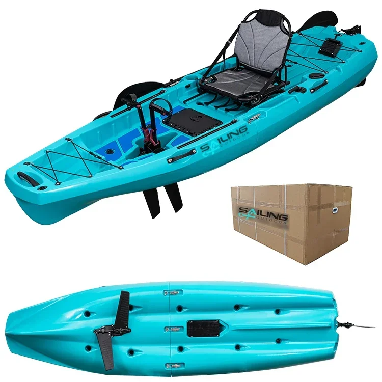 2 pieces custom 1 person fishing kayak wholesale outdoor sea 10ft Sit On Top modular kayak