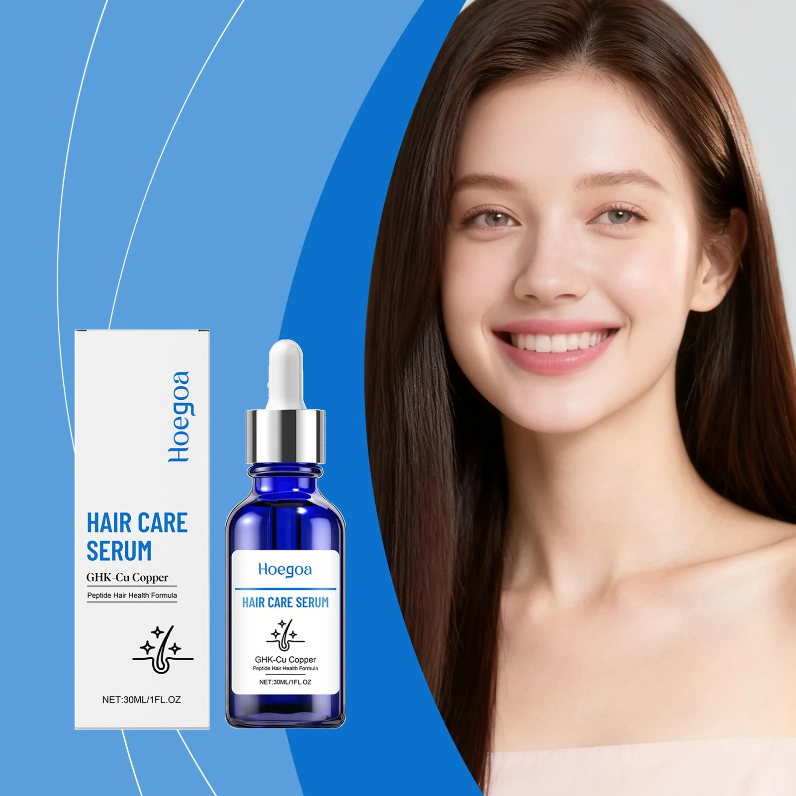 

Сыворотка с пептидом GHK-Cu, 30 мл, против выпадения волос, укрепляющая волосы, нелипкая, питательная, для ухода за корнями волос