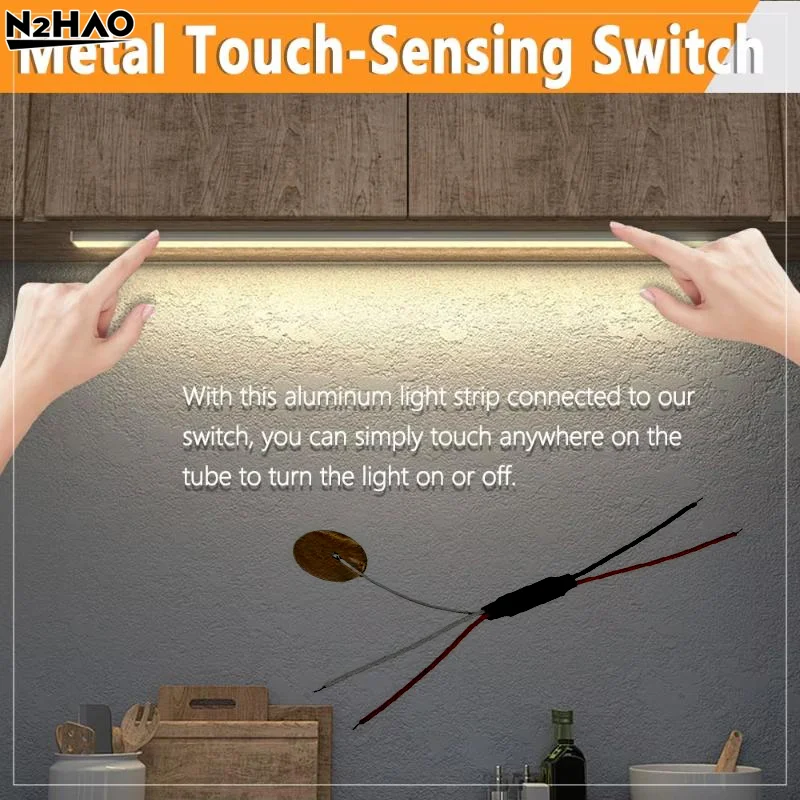 1 Set Copper Dimmer Switch Metal Copper Touch Switch For Metal Base Table Lamp/Aluminum LED Strip Copper Foil Induction Switch