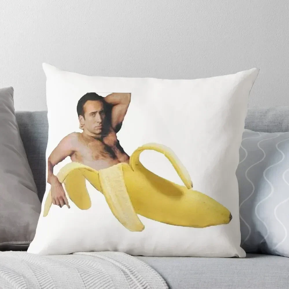 

Nicholas Cage Sexy Banana Pose Throw Pillow luxury sofa pillows christmas pillowcases Sofas Covers pillow