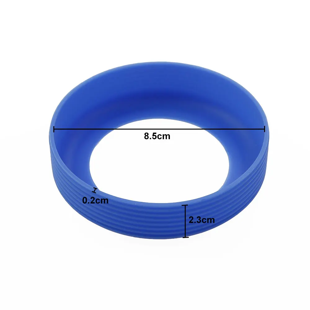 JCD 8.5cm Silicone Cup Bottom Cover Heat Insulation Coaster Sleeve Glass Cup Base Sheath Resistant Anti-Slip Bottle Sleeve