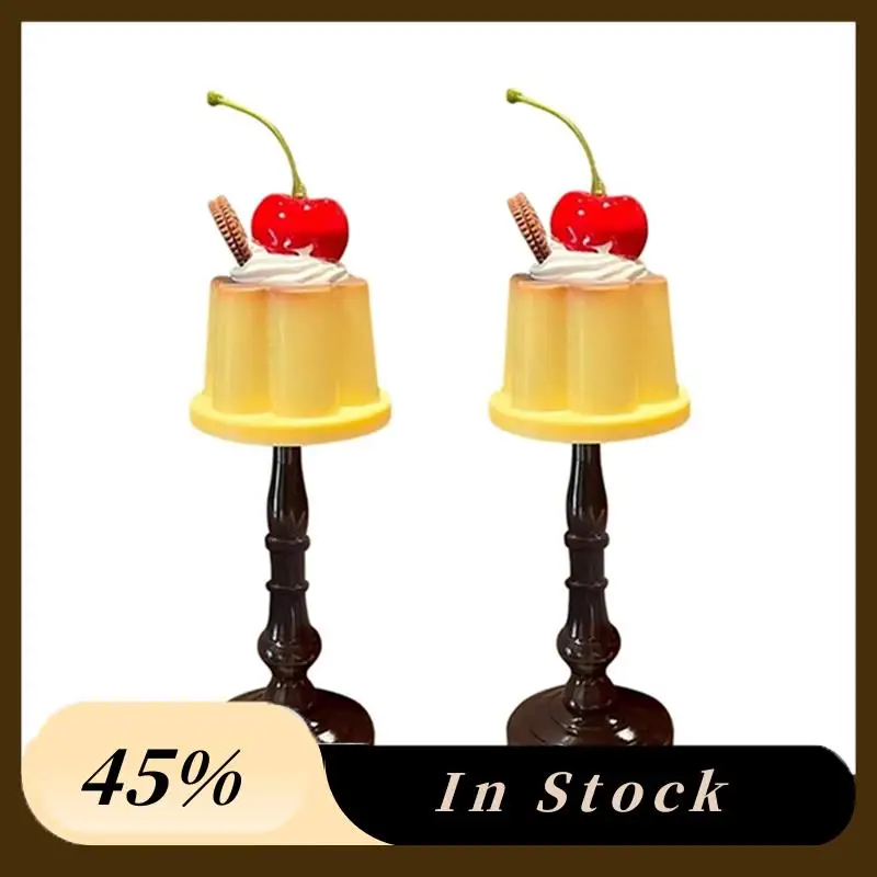 A60Z Top Pudding Light Night Light Mini Retro 2 pezzi carino con lampada da tavolo a batteria, arredamento della camera, regalo per ragazzi e ragazze