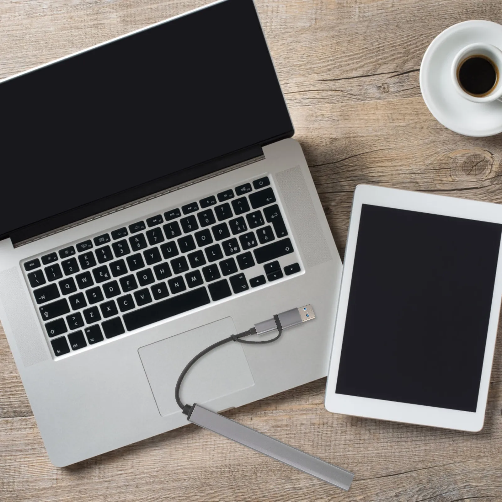 

7-портовый USB-хаб, высокоскоростная передача данных, многофункциональная док-станция, Plug-and-Play, компактный, портативный, для ноутбуков, ПК, настольных компьютеров, дома