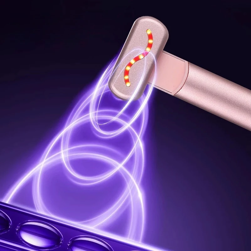 EMS Micro‑current Eye Beauty Wand, Heating Vibration Red Light Therapy Eye Massager for Eye Cream Serum Absorption