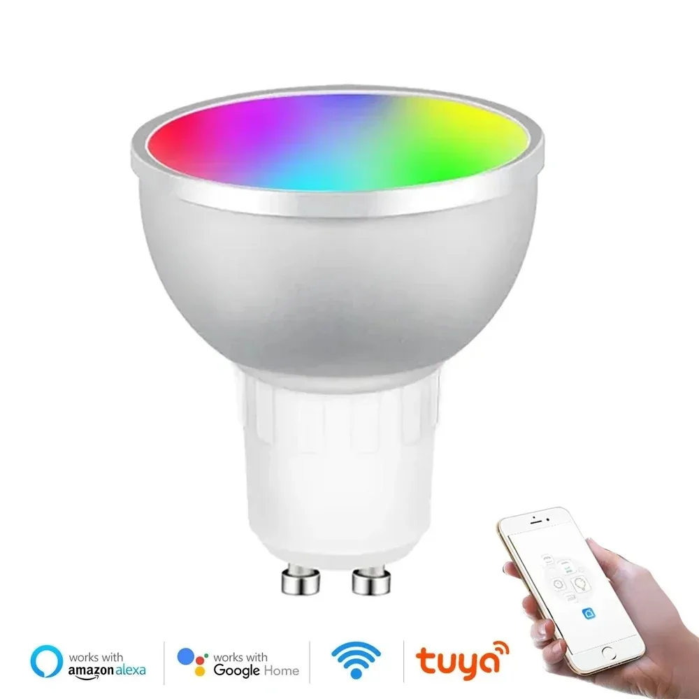 

Melery GU10 Tuya Wifi Smart LED Light Bulbs Spot Lamp Warm RGB White Dimmable Smartlife APP Remote Control by Alexa Google Home