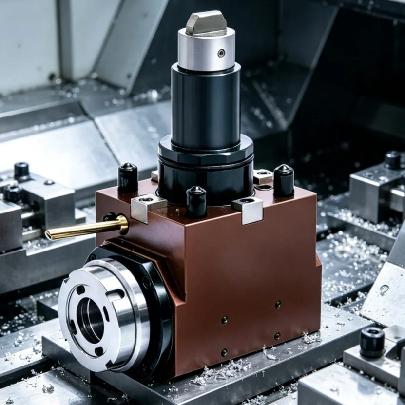 ER25 Universal Turn-Mill Composite Power Head, 0° & 90° Angle Milling Power Tool Holder