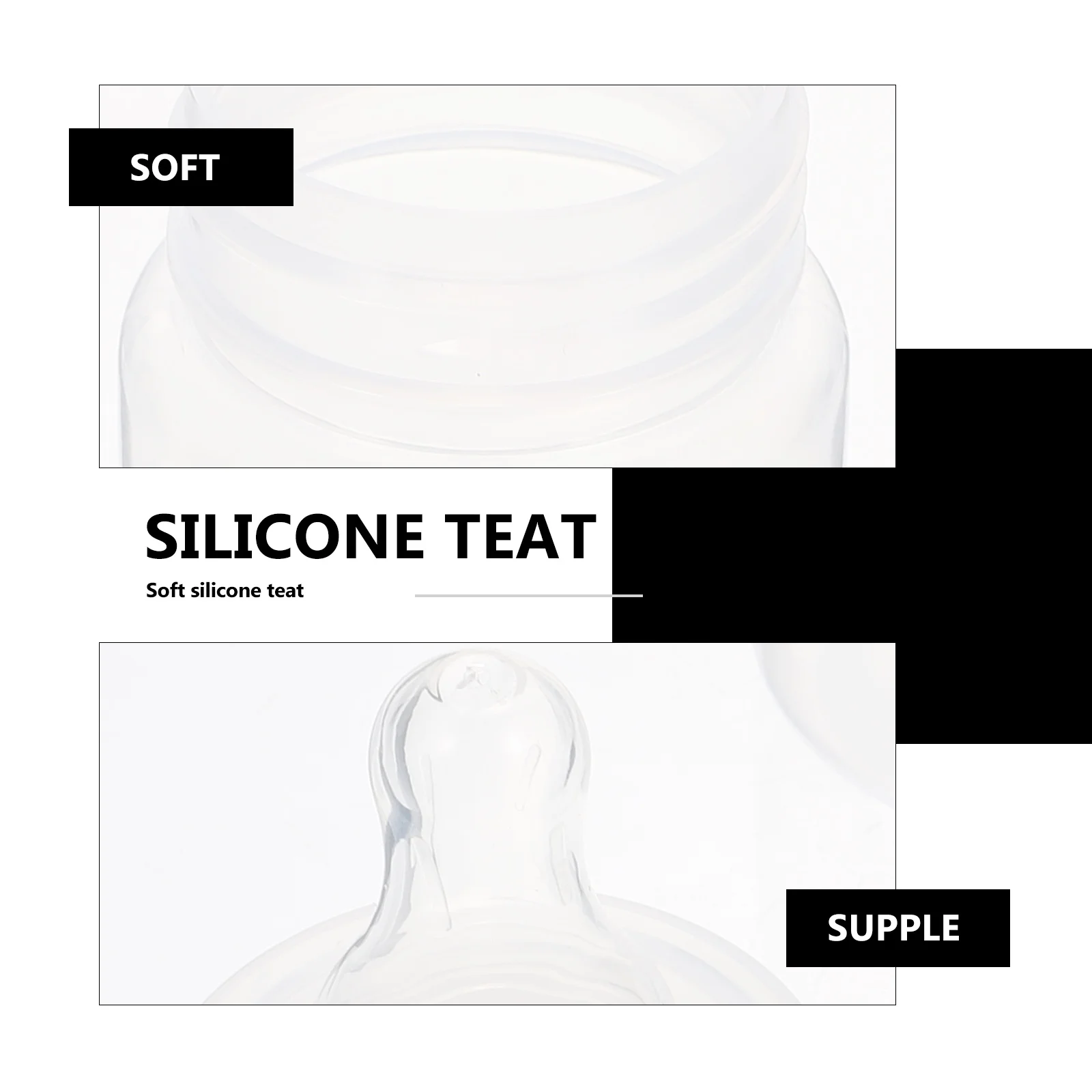 

5pcs Disposable Baby Bottles 100ml PP Material Wide Scale Soft Teat Easy Suck Lightweight White Once-off Newborn
