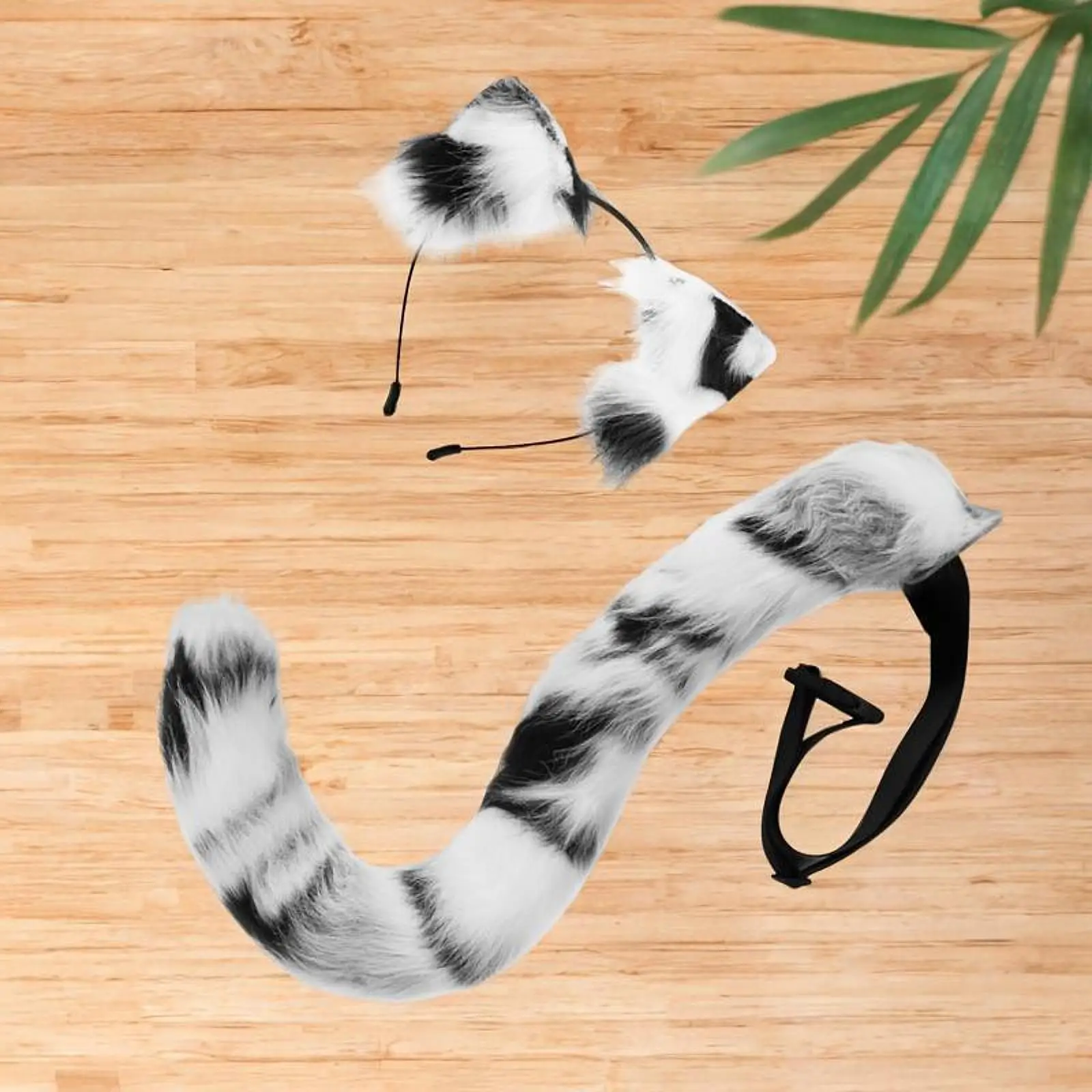 مجموعة آذان وذيل الحيوانات من البوليستر إكسسوارات تنكرية للنساء والفتيات لحفلات الهالوين لأداء المسرح #4