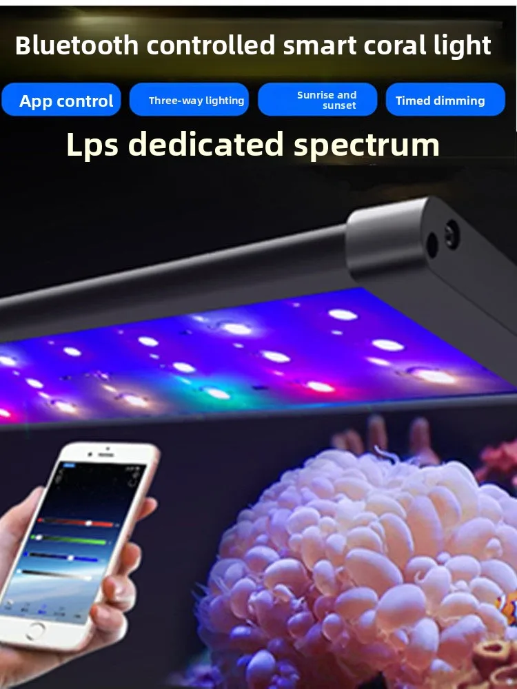 Bluetooth Smart Coral Light for Marine Reef & Planted Tanks-Waterproof Timer Color-Changing LED with App Control