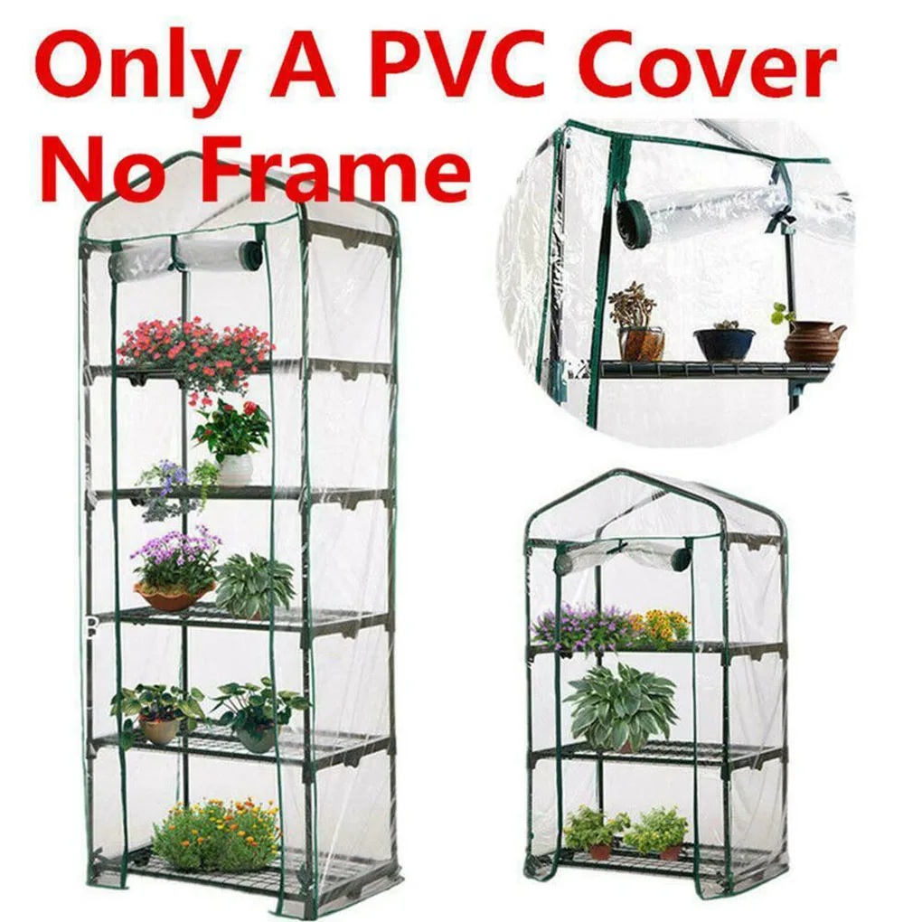 4-tier Garden Greenhouse Cover Transparent Heat Retaining Shield Protective Flower Growth Shields  PVC Waterproof Cover