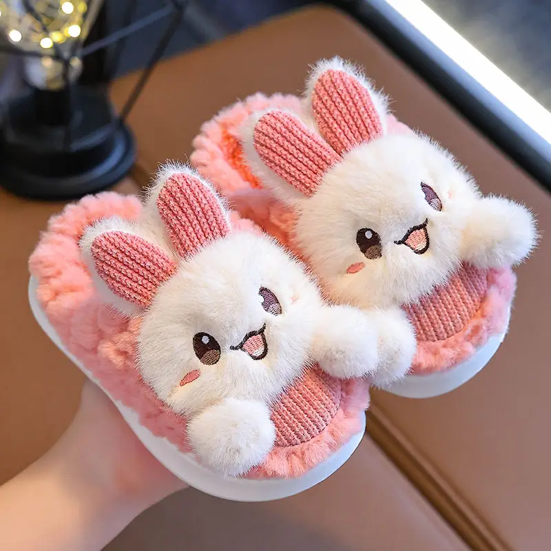 Fashion New Children Cotton Slippers Autumn and Winter Boys and Girls Slippers Home Indoor Kids Slippers House Baby Shoes