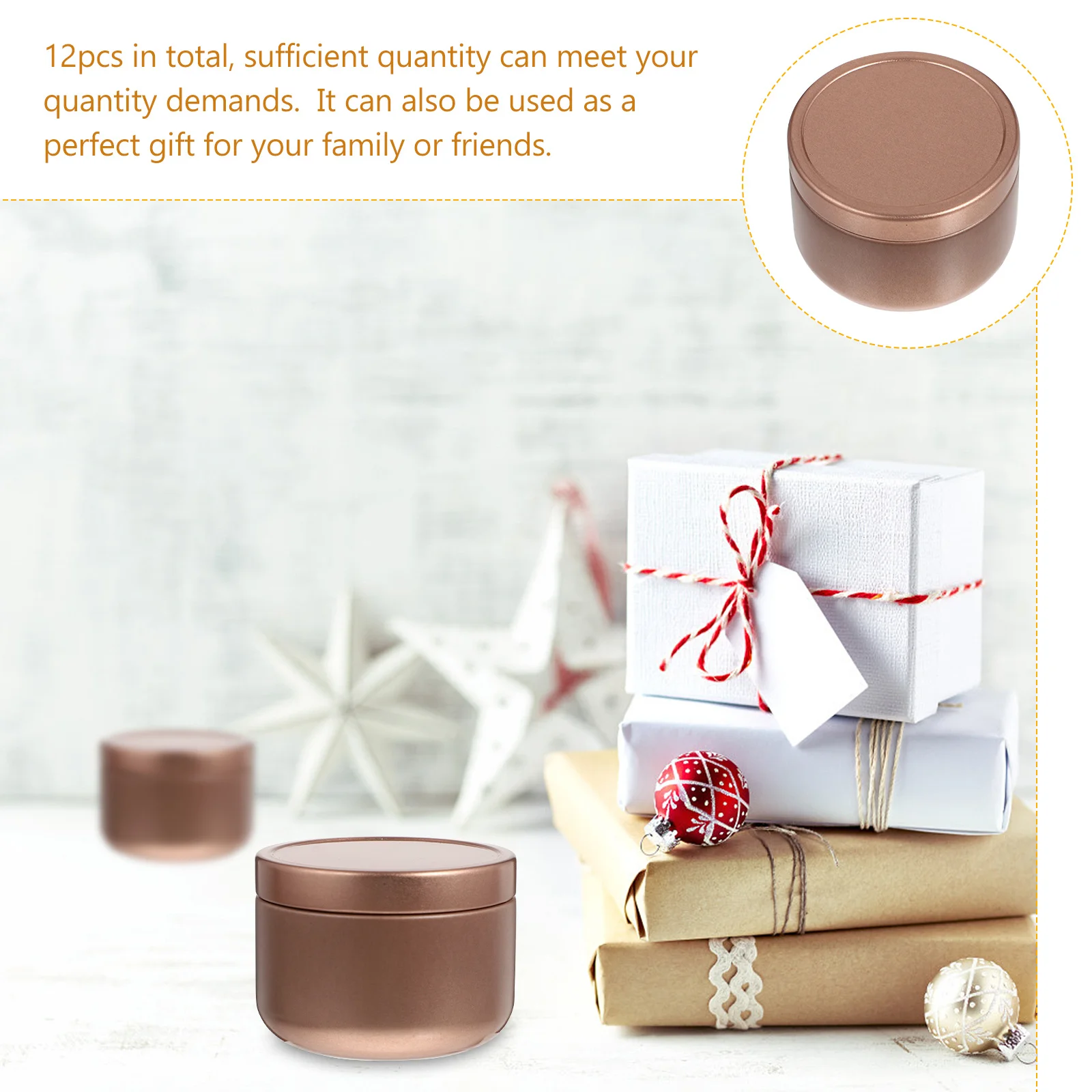 

12Pcs Tinplate Containers DIY Jars for Making Candles Balm Jar Storage Metal Tins Reusable Boxes