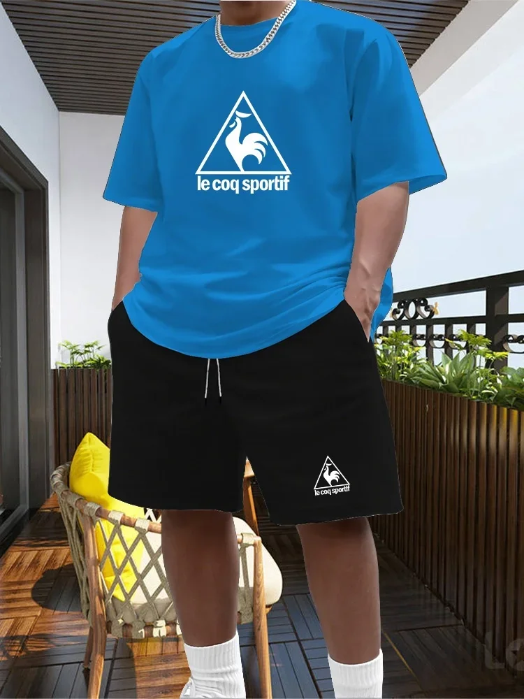 Men's Two-piece Sportswear Short Sleeved T-shirt and Pants Set Running and Fitness Sportswear 2026 Summer Big Discount