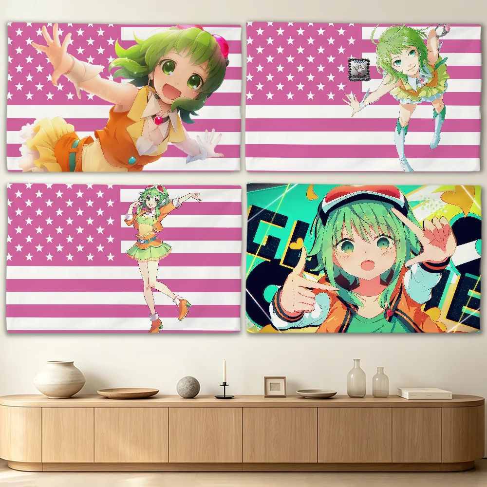Virtual Singer G-GUMI Flag Advertising Banner For Camping Decoration Outdoor & Garage Wall Hanging Decorations