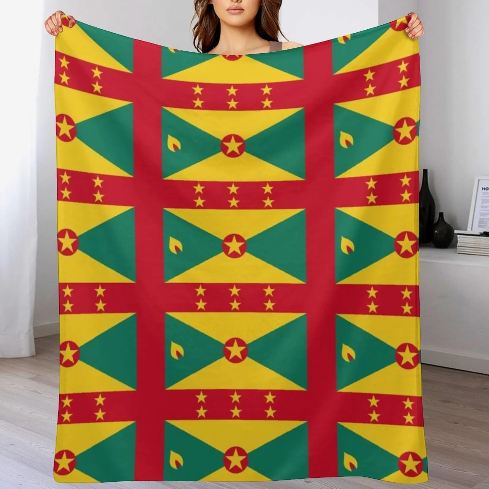 

Grenada flag Throw Blanket Comforter Softest Nap Blankets