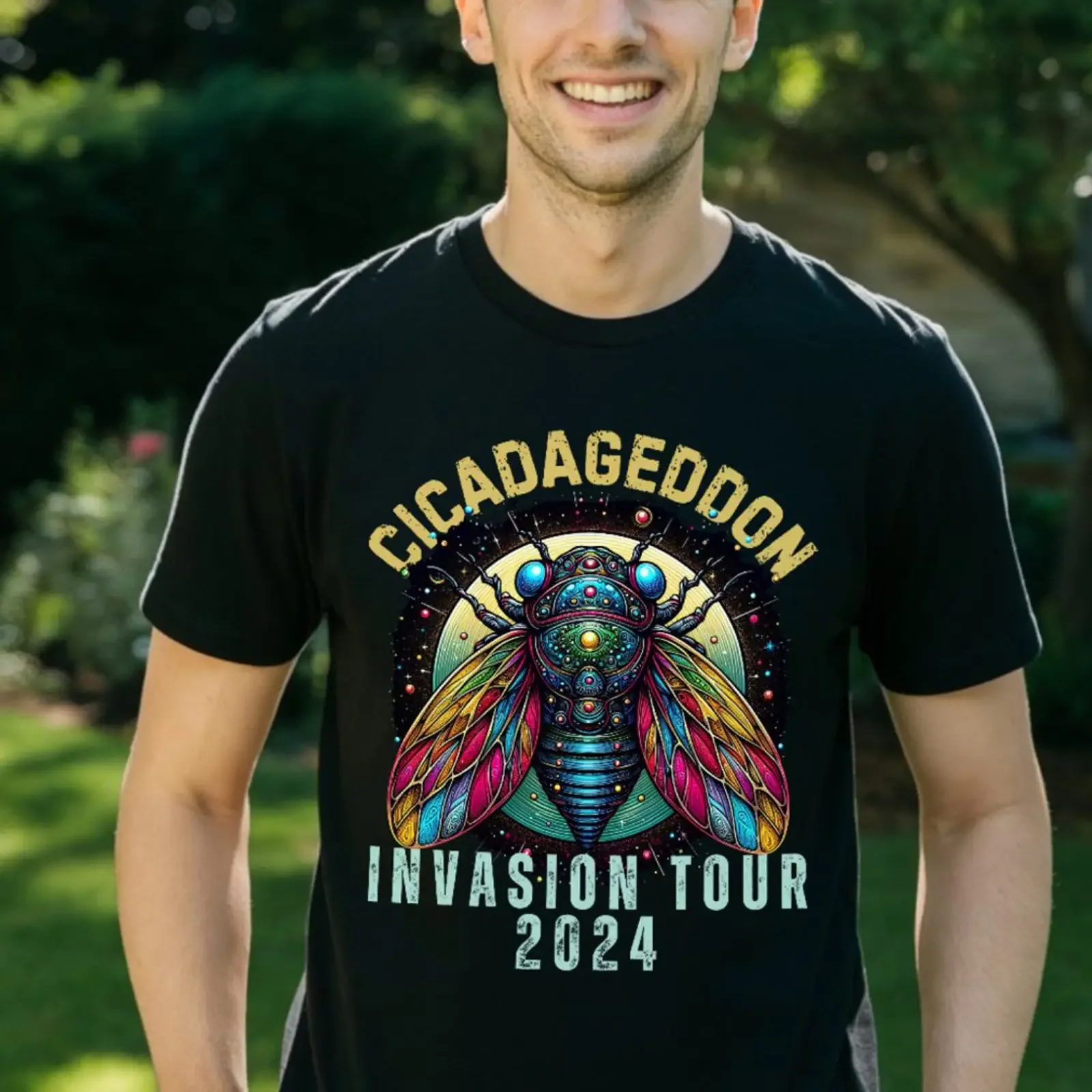 Entomology Cicada Fest 2024 Broods XIX XIII Cica T Shirt vintage Washed Comfortable Stretched homme Soft designer clothes