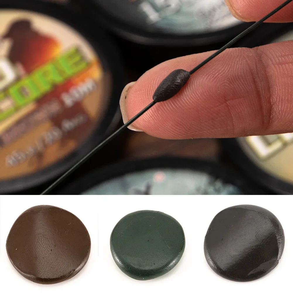 15g Fishing Tungsten Rig Putty Green Silt Black Mud Brown Carp Rigs Terminal Tackle Portable Reusable Fishing Accessories