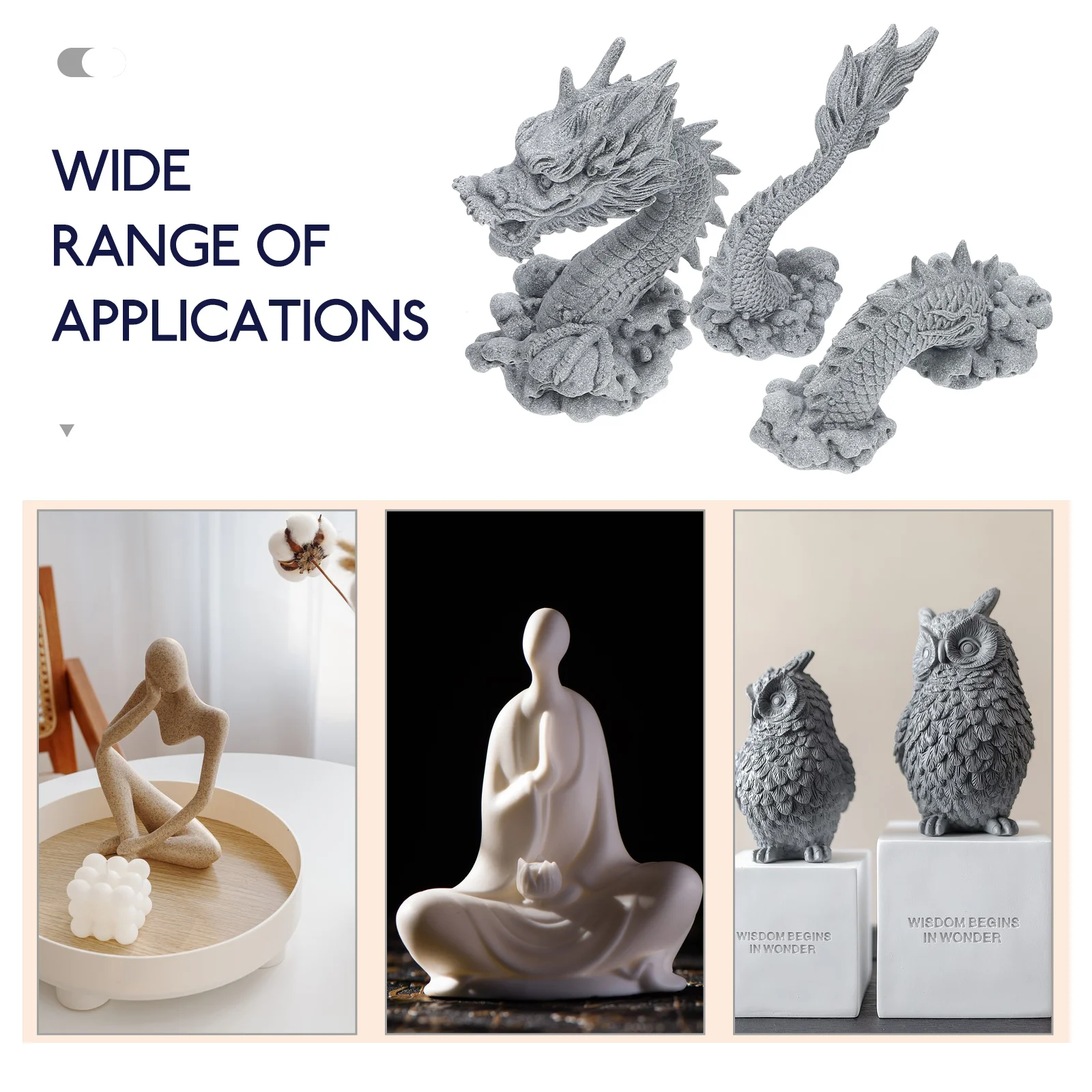 

1pc Chinese Dragon Sandstone Craft Small Desktop Decor For Sandstone Craft Home Office Cabinet Indoor Decoration